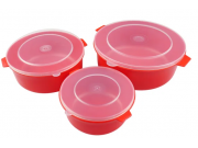 Good 2 Heat Microwave Lidded Dish Set x 3